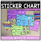 EDITABLE Sticker/Behavior Chart | Positive Behavior Incent
