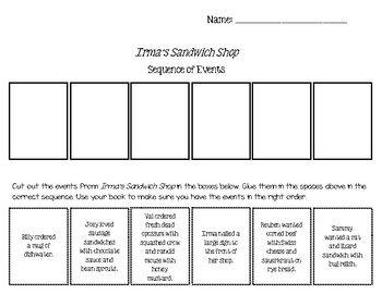 Preview of EDITABLE Story Sequence Cut and Paste Worksheet