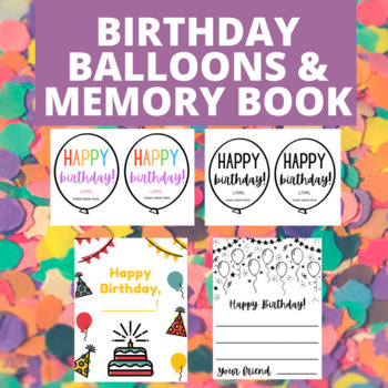 Birthday Balloon Straw Toppers | Birthday gift for students | Editable -  Miss Jacobs Little Learners