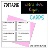 EDITABLE-Student Computer Login Cards