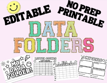 Preview of EDITABLE Student Data Folders (Hard Copy Printable Booklet)