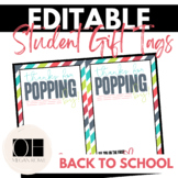 EDITABLE Student Gift Tags | Back to School, Meet the Teac