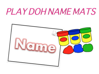 Preview of EDITABLE Student Names Play Doh Mats - Morning Work/First Day Of School