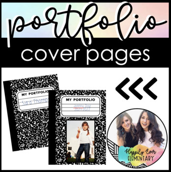 Preview of EDITABLE Student Portfolio Cover | Composition Notebook | Student Photo