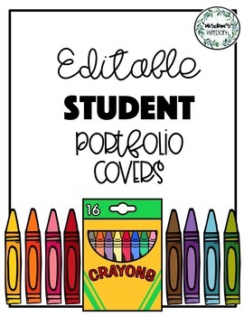 Preview of EDITABLE Student Portfolio Covers S4