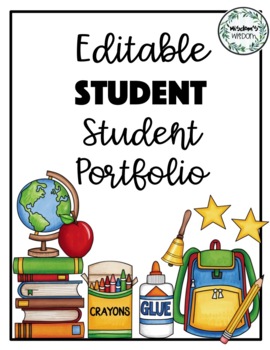 Preview of EDITABLE Student Portfolio Covers S6