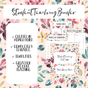 Preview of EDITABLE Student Teaching Binder