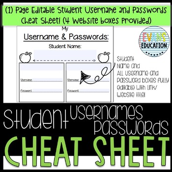 Password Worksheet 