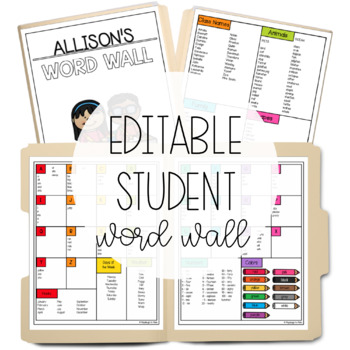 Preview of EDITABLE Student Word Wall