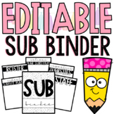 EDITABLE Sub Binder | SUBSTITUTE | Maternity Leave | BACK 