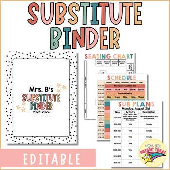 Preview of EDITABLE Sub Binder | Substitute Forms & Templates