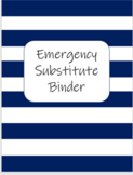 EDITABLE Substitute Binder