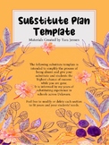 EDITABLE Substitute Plan Template - Everything A Sub Needs