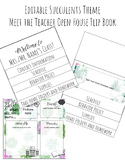 EDITABLE - Succulents Theme - Meet the Teacher Open House 