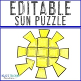EDITABLE Sun Puzzle - Great for a Sunshine Craft or Bright