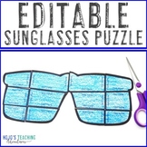 EDITABLE Sunglasses Activity | Great for End of Summer and