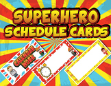 EDITABLE Superhero Schedule Cards - PDF & PowerPoint Edita