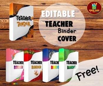 Preview of EDITABLE TEACHER BINDER COVER FOR FREE!! in STYLE 2019!!!