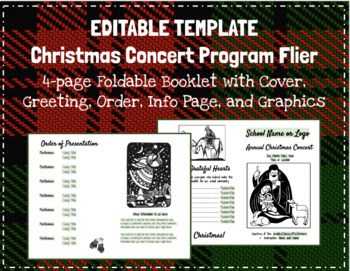 Preview of EDITABLE TEMPLATE - Christmas Concert Program Flier