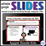EDITABLE TEMPLATES for Google Slides™ APPLE DOODLE KIDS Di