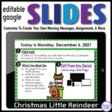 EDITABLE TEMPLATES for Google Slides™ CHRISTMAS REINDEER D