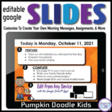 EDITABLE TEMPLATES for Google Slides™ PUMPKIN DOODLE KIDS 