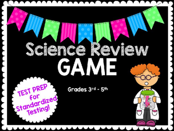 Preview of EDITABLE TEST-PREP 4th Grade Science Jeopardy Review Game