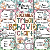 EDITABLE TRIBAL Animal Boho Behavior Clip Chart