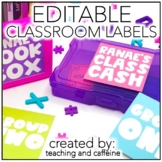 Editable Classroom Labels