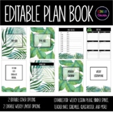 EDITABLE Teacher Planner UNDATED – Tropical Leaves Theme