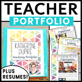 Teacher Portfolio Template Teaching Resume EDITABLE | With Examples!