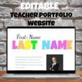 EDITABLE Teacher Portfolio Website Template