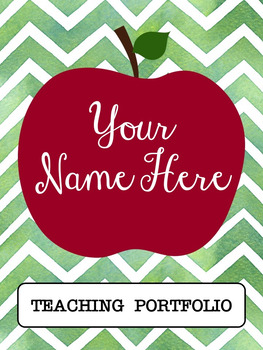 Editable Teaching Portfolio Template Red Apple By Mrs Rouhier S Room
