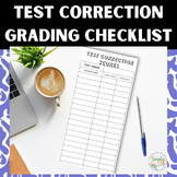 EDITABLE Test Grading Checklist - Data Collection for Test