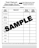 text features worksheet teachers pay teachers