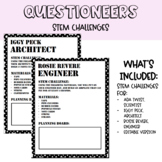 EDITABLE The Questioneers Series STEM Challenges