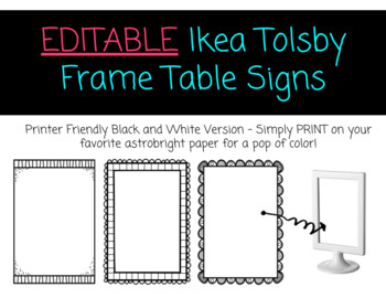 Preview of EDITABLE Tolsby Frames