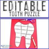 EDITABLE Tooth Puzzle - Create your own FUN Dental Health 