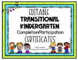 EDITABLE Transitional Kindergarten Graduation/Completion C