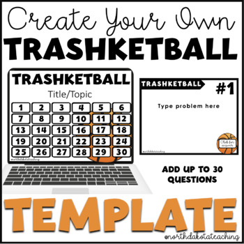 Preview of EDITABLE Trashketball Template