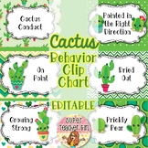 EDITABLE Cactus Behavior Clip Chart