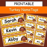 EDITABLE Turkey Name Tags - Turkey Labels - Thanksgiving C