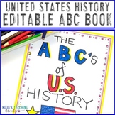 EDITABLE United States History Review | Social Studies ABC