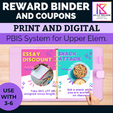 EDITABLE Upper Elementary Reward Binder & Coupons - Positi