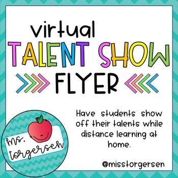 Preview of EDITABLE Virtual Talent Show Flyer