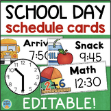EDITABLE Visual Classroom Daily Schedule Cards with Time B