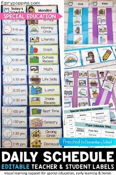 EDITABLE Visual Schedule / Classroom Daily Schedule / Class Schedule