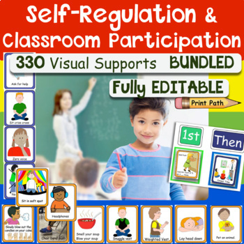 Preview of EDITABLE Visual Schedules for SPED with Self-Reg & Class Inclusion