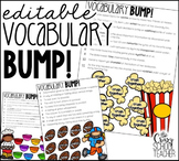 EDITABLE Vocabulary Game | Vocabulary BUMP Game for 1st-5th grade