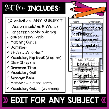 Sports Vocabulary 3 Part Cards - Editable